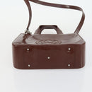 GUCCI Pouch Hand Bag Nylon Enamel 3 Set Black Brown Auth ar13915-20