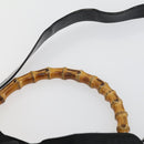 GUCCI Pouch Hand Bag Nylon Enamel 3 Set Black Brown Auth ar13915-6