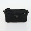 PRADA Shoulder Bag Nylon Enamel 2 Set Black Auth ar13916-10
