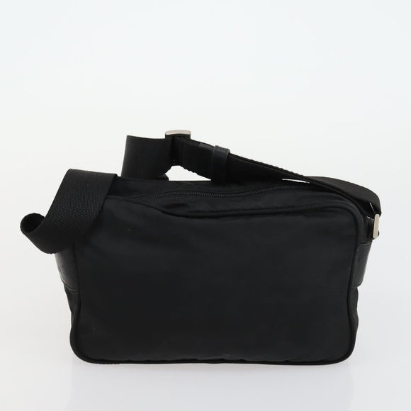 PRADA Shoulder Bag Nylon Enamel 2 Set Black Auth ar13916