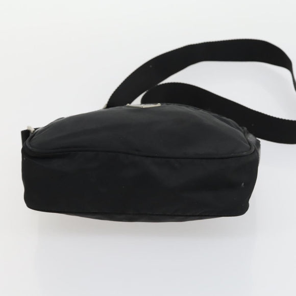 PRADA Shoulder Bag Nylon Enamel 2 Set Black Auth ar13916