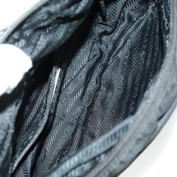 PRADA Shoulder Bag Nylon Enamel 2 Set Black Auth ar13916