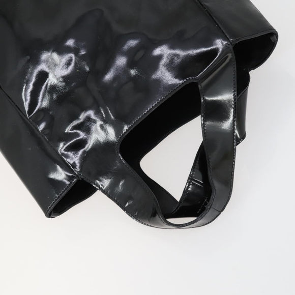 PRADA Shoulder Bag Nylon Enamel 2 Set Black Auth ar13916