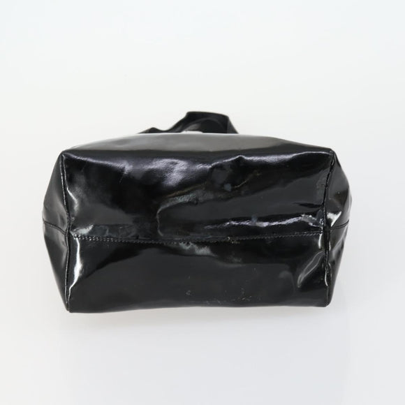 PRADA Shoulder Bag Nylon Enamel 2 Set Black Auth ar13916