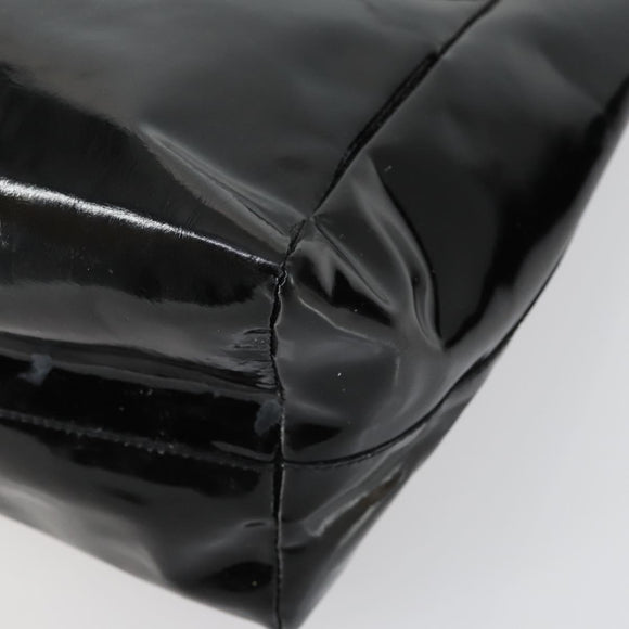 PRADA Shoulder Bag Nylon Enamel 2 Set Black Auth ar13916