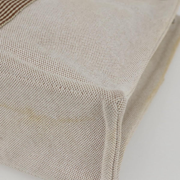 HERMES New Fourre Tout MM Hand Bag Canvas Beige Auth ar13917