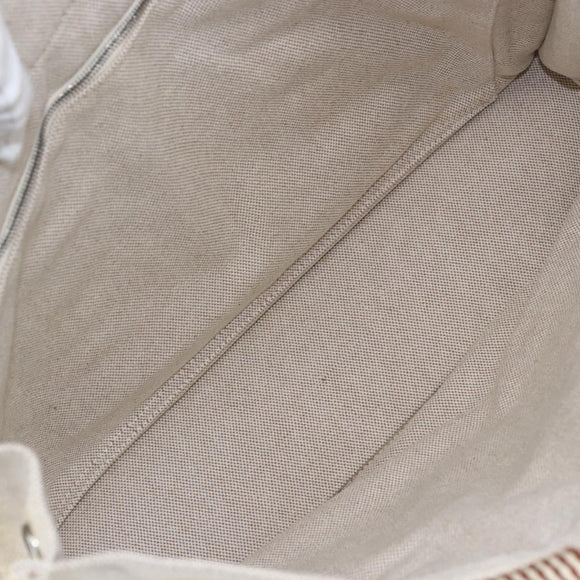 HERMES New Fourre Tout MM Hand Bag Canvas Beige Auth ar13917