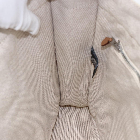 HERMES New Fourre Tout MM Hand Bag Canvas Beige Auth ar13917