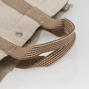 HERMES New Fourre Tout MM Hand Bag Canvas Beige Auth ar13917-7