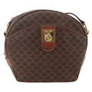 CELINE Macadam Canvas Shoulder Bag PVC Leather Brown Gold Auth ar13920-2