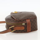 CELINE Macadam Canvas Shoulder Bag PVC Leather Brown Gold Auth ar13920-4