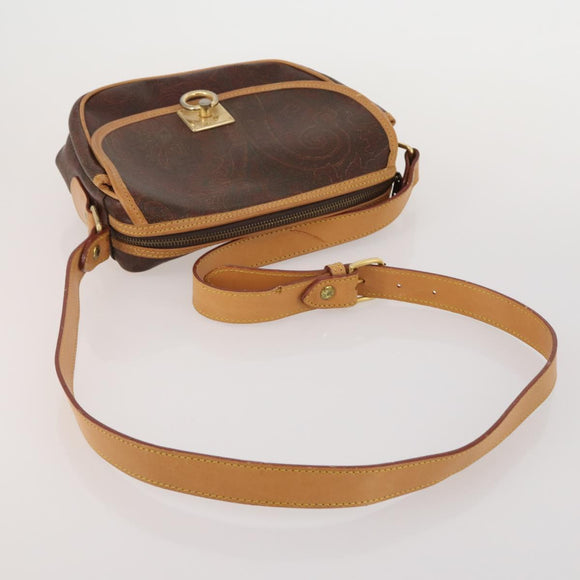 ETRO Shoulder Bag PVC Leather 2 Set Bordeaux Auth ar13930