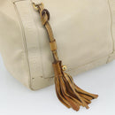Chloe Tote Bag Leather Ivory Gold Auth ar13933-17