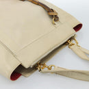 Chloe Tote Bag Leather Ivory Gold Auth ar13933-6