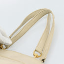 Chloe Tote Bag Leather Ivory Gold Auth ar13933-9