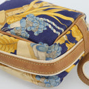 LOEWE Shoulder Bag Canvas Blue Gold Auth ar13934-9