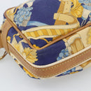 LOEWE Shoulder Bag Canvas Blue Gold Auth ar13934-14