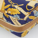 LOEWE Shoulder Bag Canvas Blue Gold Auth ar13934-15