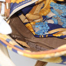 LOEWE Shoulder Bag Canvas Blue Gold Auth ar13934-18