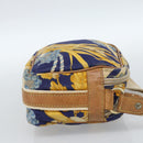 LOEWE Shoulder Bag Canvas Blue Gold Auth ar13934-4