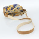 LOEWE Shoulder Bag Canvas Blue Gold Auth ar13934-7