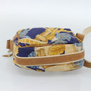 LOEWE Shoulder Bag Canvas Blue Gold Auth ar13934-5