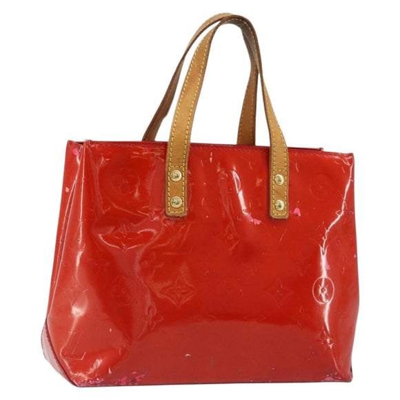 LOUIS VUITTON Monogram Vernis Reade PM Hand Bag Red Rouge M91088 LV Auth ar13936