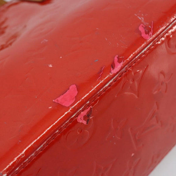 LOUIS VUITTON Monogram Vernis Reade PM Hand Bag Red Rouge M91088 LV Auth ar13936