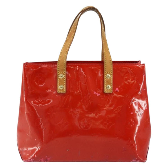 LOUIS VUITTON Monogram Vernis Reade PM Hand Bag Red Rouge M91088 LV Auth ar13936