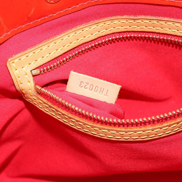 LOUIS VUITTON Monogram Vernis Reade PM Hand Bag Red Rouge M91088 LV Auth ar13936