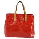 LOUIS VUITTON Monogram Vernis Reade PM Hand Bag Red Rouge M91088 LV Auth ar13936-2