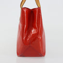 LOUIS VUITTON Monogram Vernis Reade PM Hand Bag Red Rouge M91088 LV Auth ar13936-3