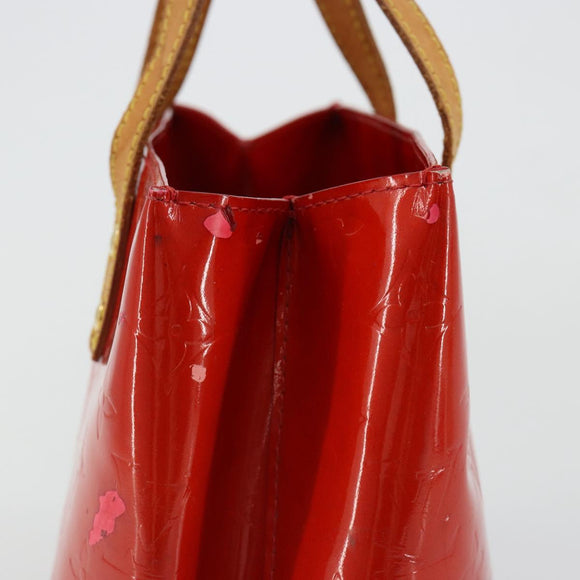 LOUIS VUITTON Monogram Vernis Reade PM Hand Bag Red Rouge M91088 LV Auth ar13936