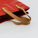 LOUIS VUITTON Monogram Vernis Reade PM Hand Bag Red Rouge M91088 LV Auth ar13936-9