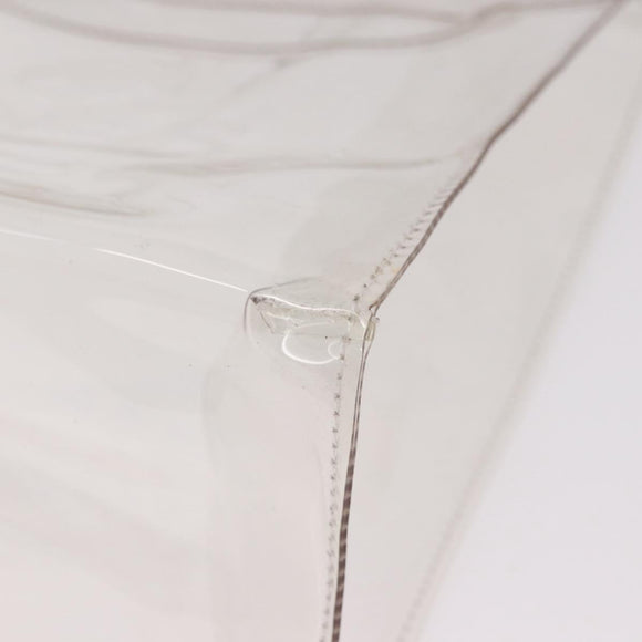 HERMES Vinyl Kelly Hand Bag Vinyl Clear Gold Auth ar13937