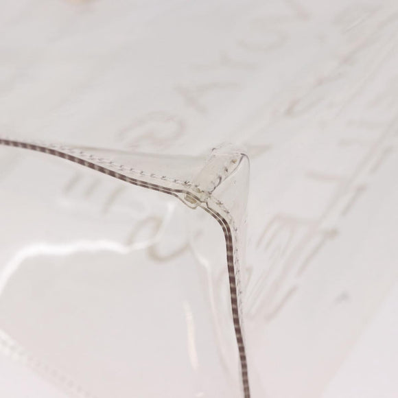 HERMES Vinyl Kelly Hand Bag Vinyl Clear Gold Auth ar13937