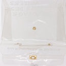 HERMES Vinyl Kelly Hand Bag Vinyl Clear Gold Auth ar13937-10