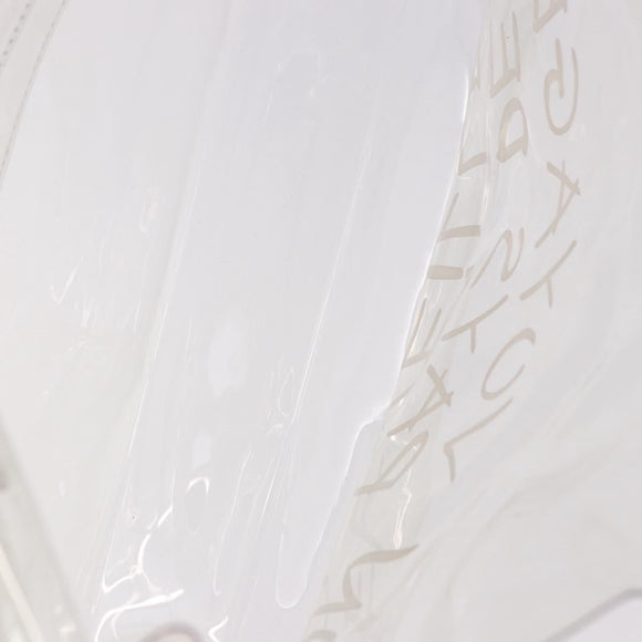 HERMES Vinyl Kelly Hand Bag Vinyl Clear Gold Auth ar13937
