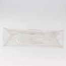 HERMES Vinyl Kelly Hand Bag Vinyl Clear Gold Auth ar13937-5