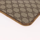 GUCCI GG Supreme Web Sherry Line Clutch Bag PVC Beige 89 02 060 Auth ar13939-15