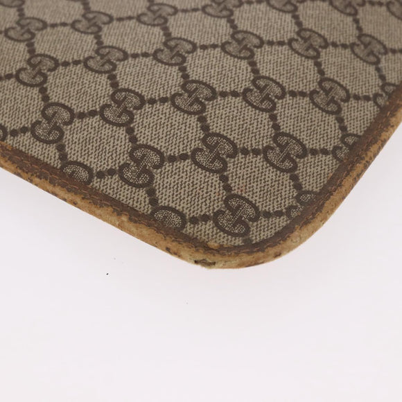 GUCCI GG Supreme Web Sherry Line Clutch Bag PVC Beige 89 02 060 Auth ar13939