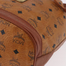 MCM Vicetos Logogram Purse Shoulder Bag PVC Leather Brown Gold Auth ar13940-14