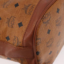 MCM Vicetos Logogram Purse Shoulder Bag PVC Leather Brown Gold Auth ar13940-15