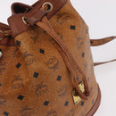 MCM Vicetos Logogram Purse Shoulder Bag PVC Leather Brown Gold Auth ar13940-10