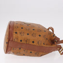 MCM Vicetos Logogram Purse Shoulder Bag PVC Leather Brown Gold Auth ar13940-3