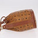 MCM Vicetos Logogram Purse Shoulder Bag PVC Leather Brown Gold Auth ar13940-4