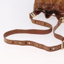 MCM Vicetos Logogram Purse Shoulder Bag PVC Leather Brown Gold Auth ar13940-7