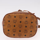 MCM Vicetos Logogram Purse Shoulder Bag PVC Leather Brown Gold Auth ar13940-5