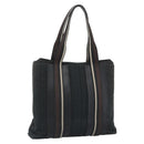 HERMES Troca Vertical Tote Bag Cotton Black Silver Auth ar13941-1