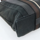 HERMES Troca Vertical Tote Bag Cotton Black Silver Auth ar13941-11